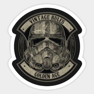 Vintage rules Sticker